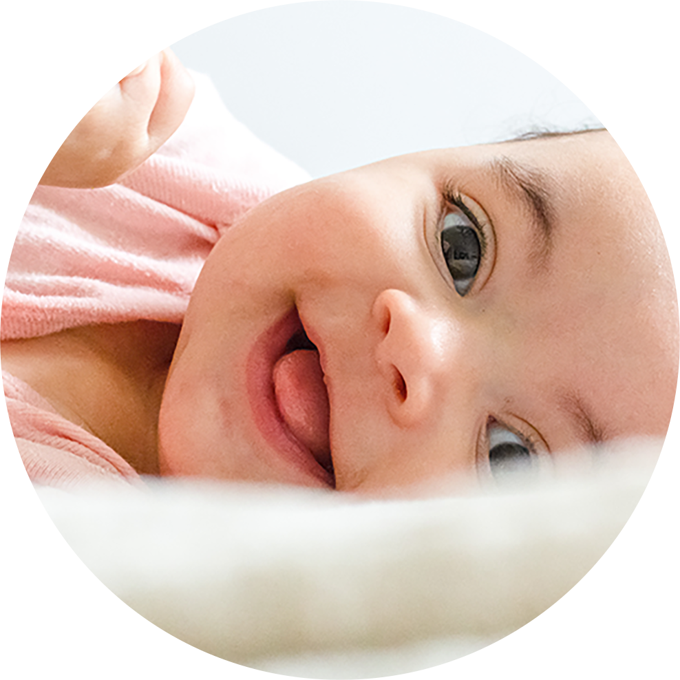 baby on bed